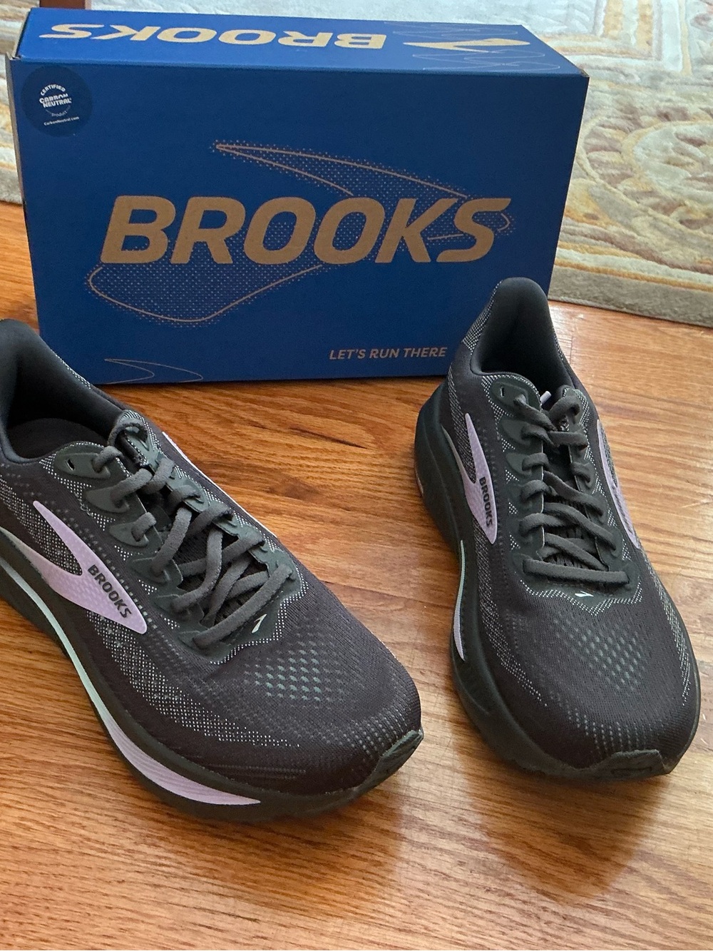 Woman’s Brooks Ghost 17 Running Sneakers Grey/Clearwater/Purple Sz 9 NIB!